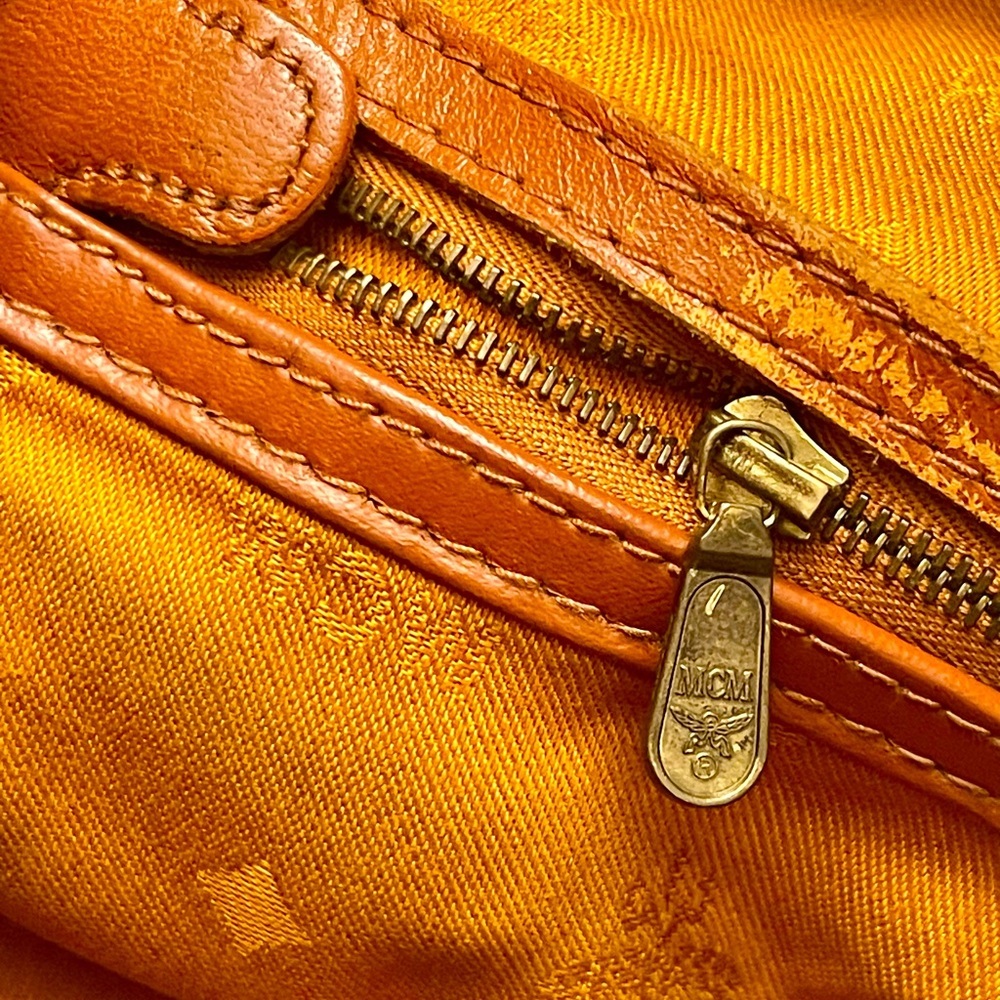 MCM Germany Cognac Visetos Boston Bag - Picture 10 of 13